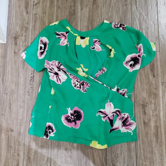 J.Crew Silk swoop Top in punk Floral - Picture 4 of 13